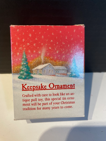 Vintage Hallmark Noah's Ark Tin Christmas Ornament