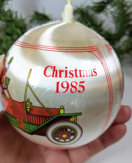 Vintage 1985 Santa Claus Model T Satin Ornament