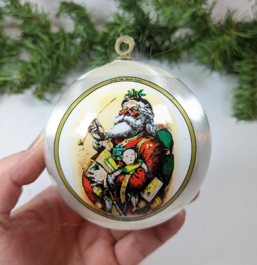 Vintage Merry Old Santa Claus Christmas Ornament