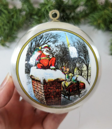 Vintage Merry Old Santa Claus Christmas Ornament