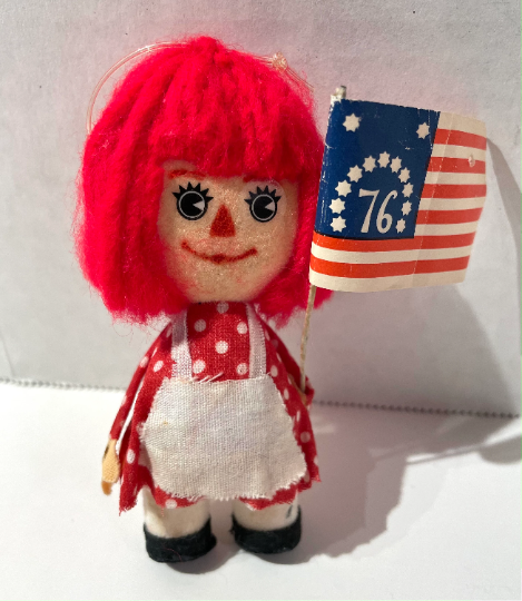 Vintage Raggedy Ann Christmas Ornament