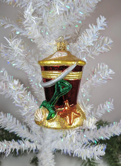 Beach Bucket Old World Christmas Ornament