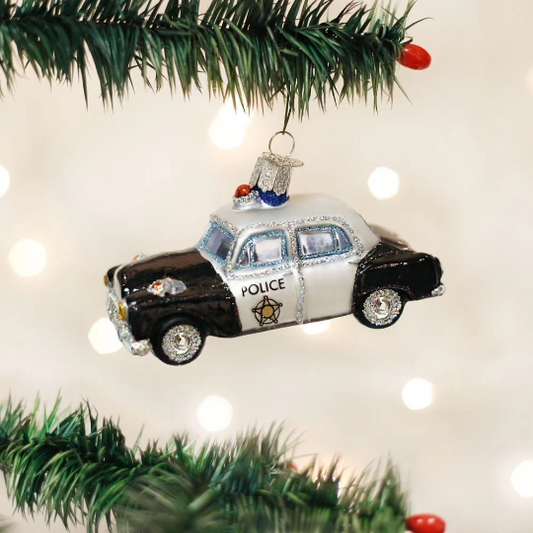 Police Car Old World Christmas Ornament