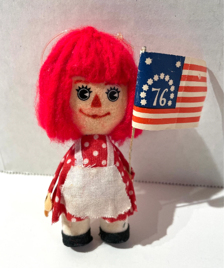 Vintage Raggedy Ann Christmas Ornament