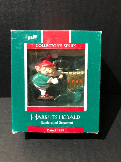 Vintage Hallmark Hark! It's Herald Elf Christmas Ornament