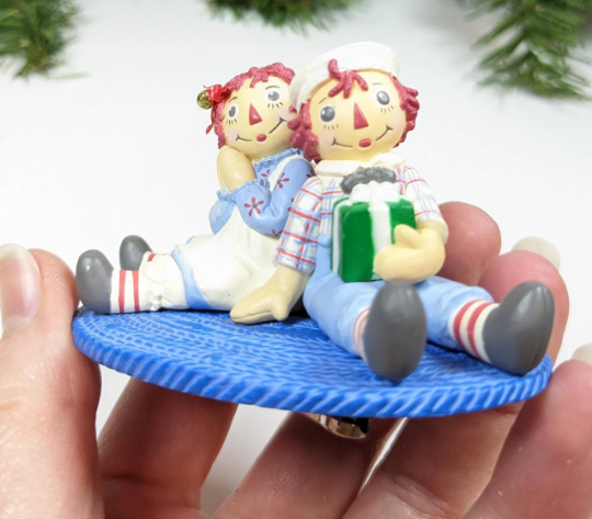 Raggedy Ann and Andy Clip-On - Hallmark Keepsake Ornament 2003