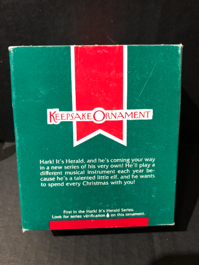 Vintage Hallmark Hark! It's Herald Elf Christmas Ornament