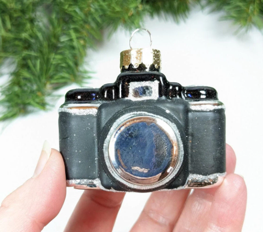 Eiffel Tower, Phone Booth and Camera Christmas Ornaments