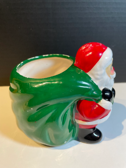 Vintage Ceramic Santa Claus Christmas Planter