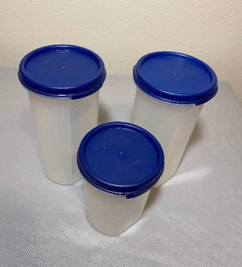 Vintage Tupperware Set of 3 Modular Mates Round Containers