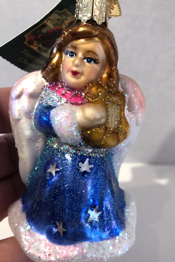 Angel with Lyre Old World Christmas Ornament