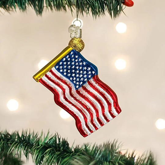 American Flag Old World Christmas Ornament