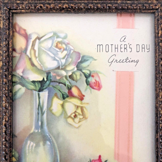 Vintage Framed 1900s Mother's Day Card