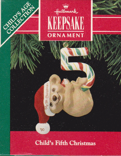 Child's 5th Christmas - Hallmark Keepsake Ornament 1990