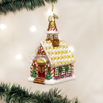 Gingerbread Church Old World Christmas Ornament