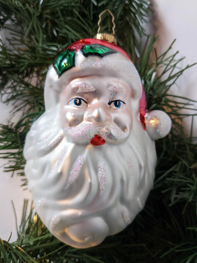 Santa Head Vintage 1998 BK Christmas Ornament