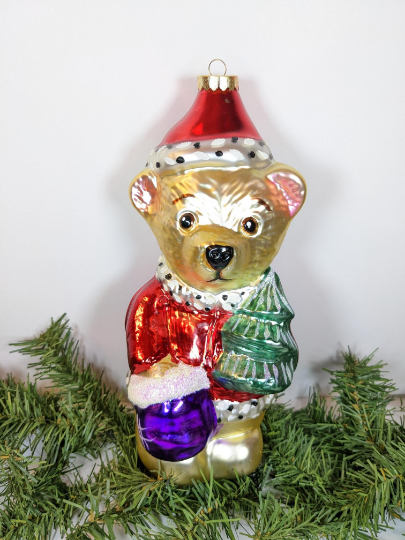 Large Teddy Bear Retired Old World Christmas Ornament