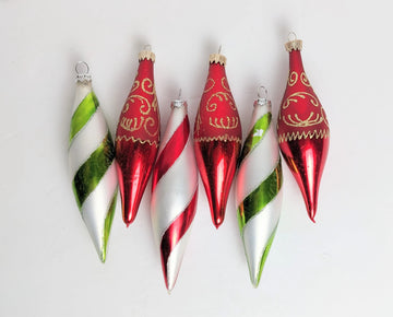 Vintage Krebs Teardrop Ornaments