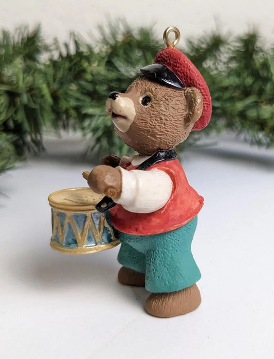 Vintage 1991 Hallmark Fanfare Bear Ornament