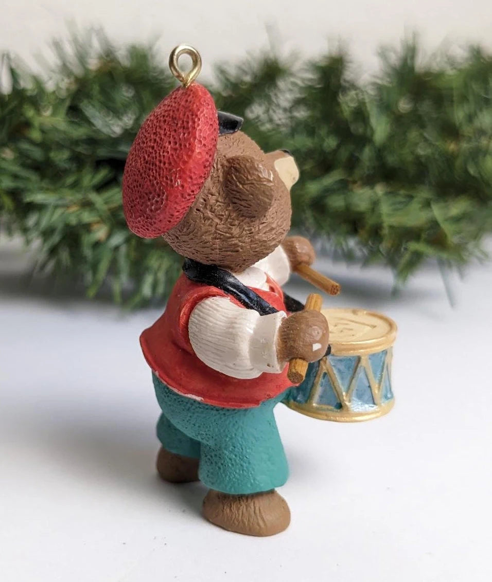 Vintage 1991 Hallmark Fanfare Bear Ornament