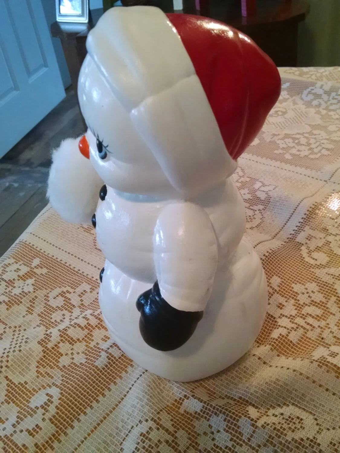 Frosty the Snowman Hand Made Ceramic Snow Man