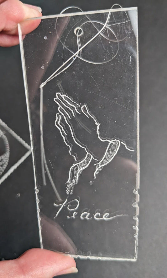 Vintage 1980's Handmade Lucite Ornaments