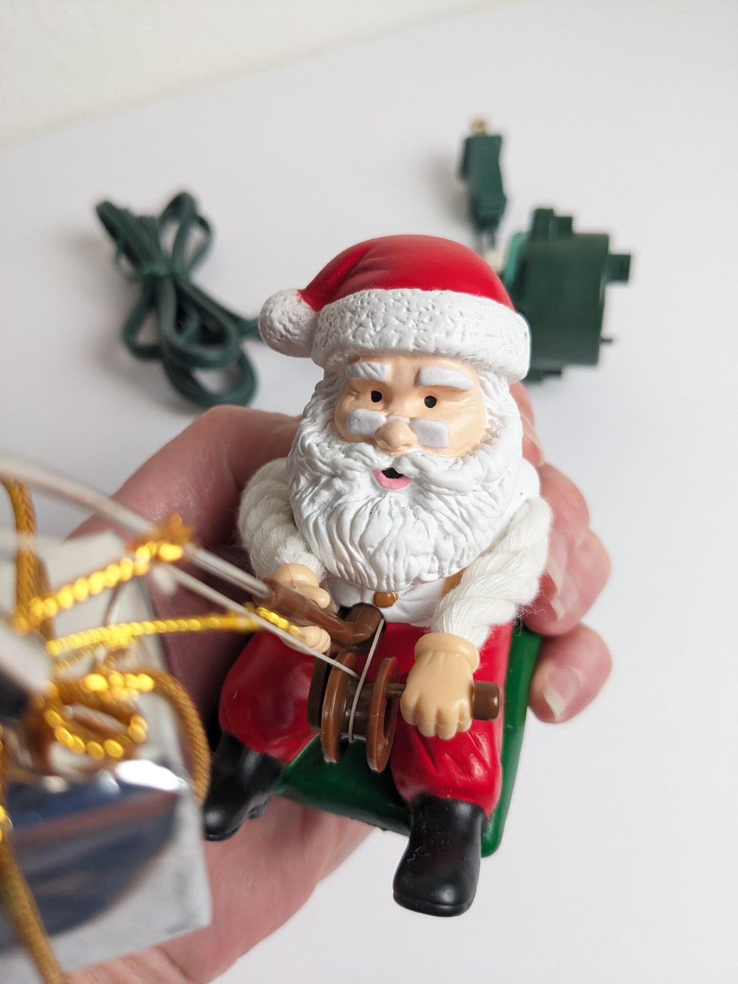 Animated Fishing Santa Christmas Ornament