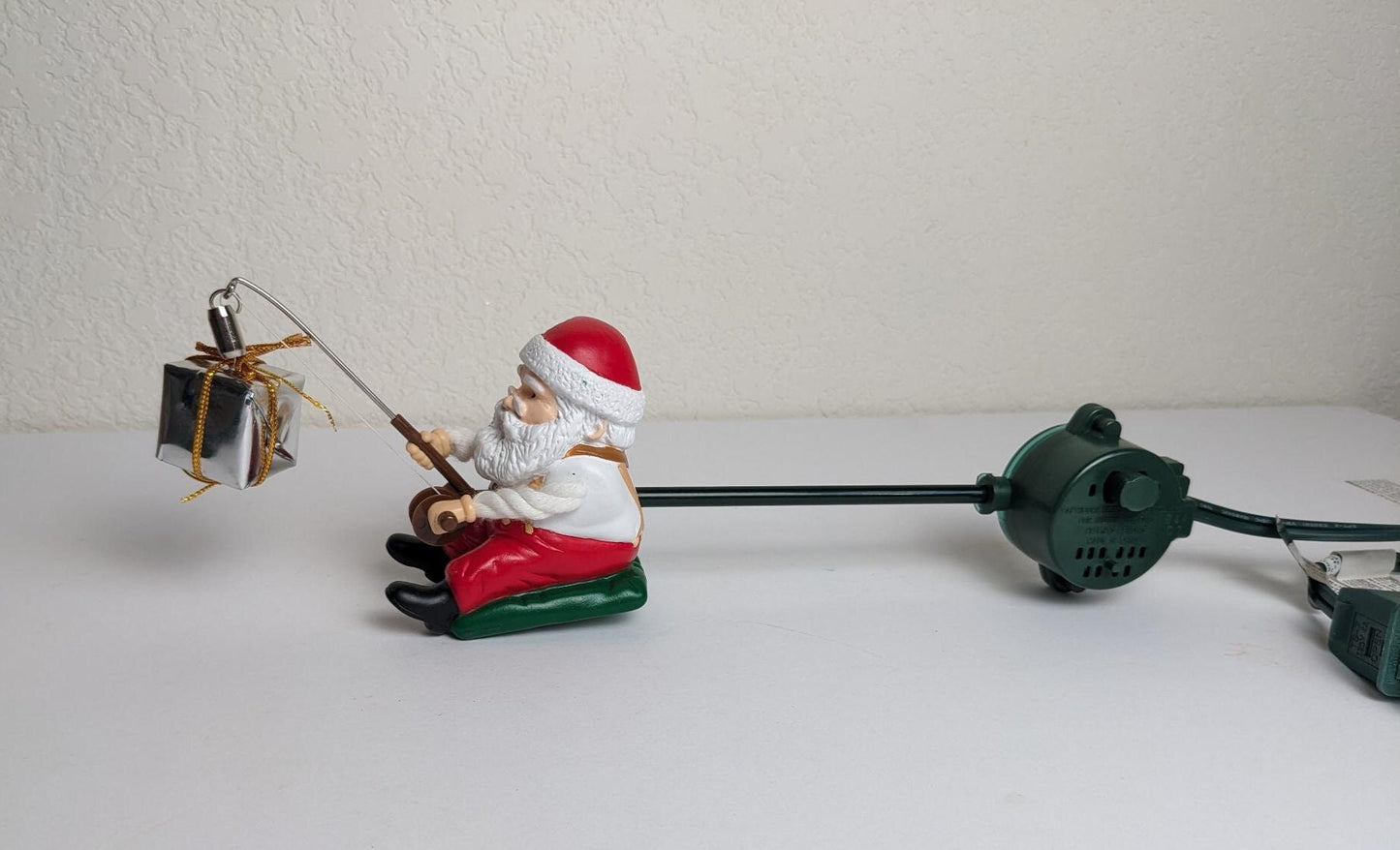 Animated Fishing Santa Christmas Ornament