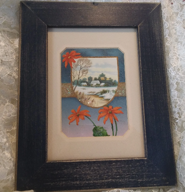Vintage early 1900's Vintage Framed Postcard