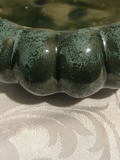 Majolica Mudman and Frog Bowl