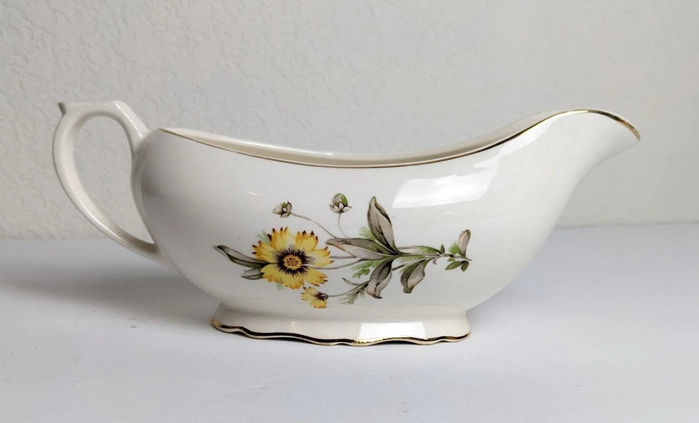 Antique Fine China Gravy Boat