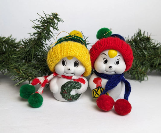 Vintage 1987 Giftco Snow Bells Christmas Ornaments