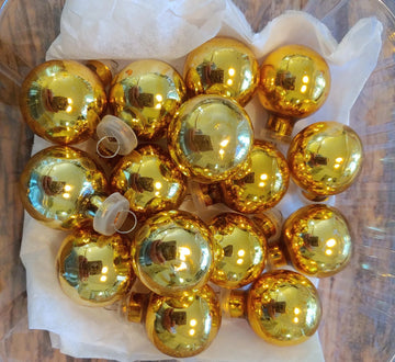 Vintage Small Gold Christmas Ornaments