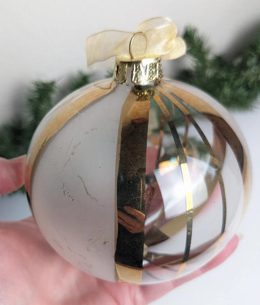 Vintage Large Gold Christmas Ornaments