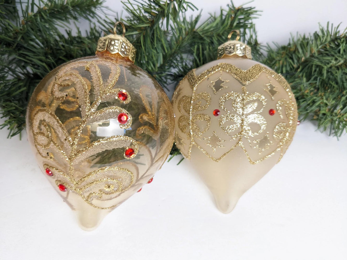 Vintage Large Teardrop Ornaments