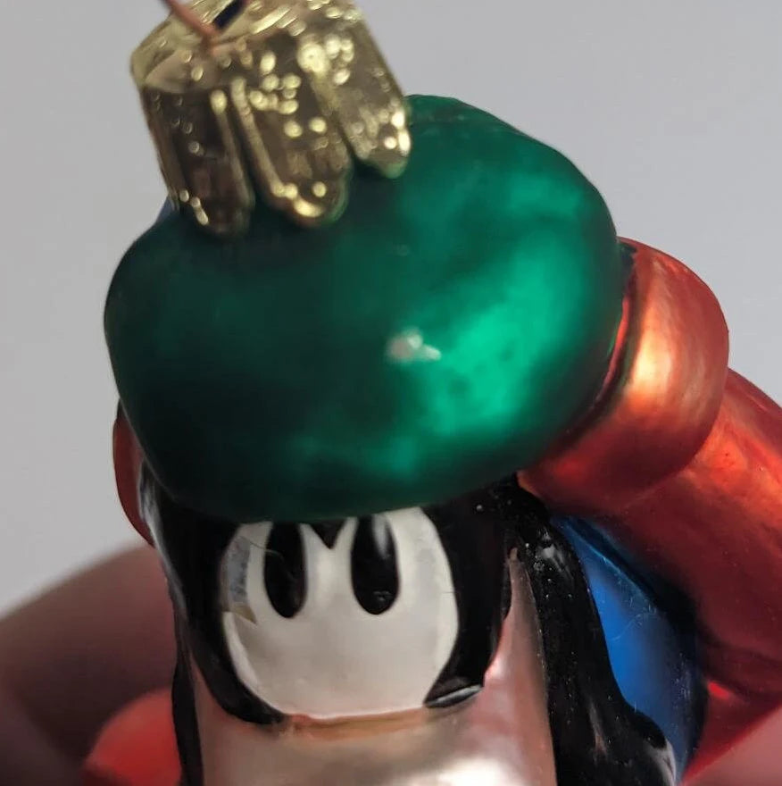 Vintage Mouth Blown Glass Goofy Ornament