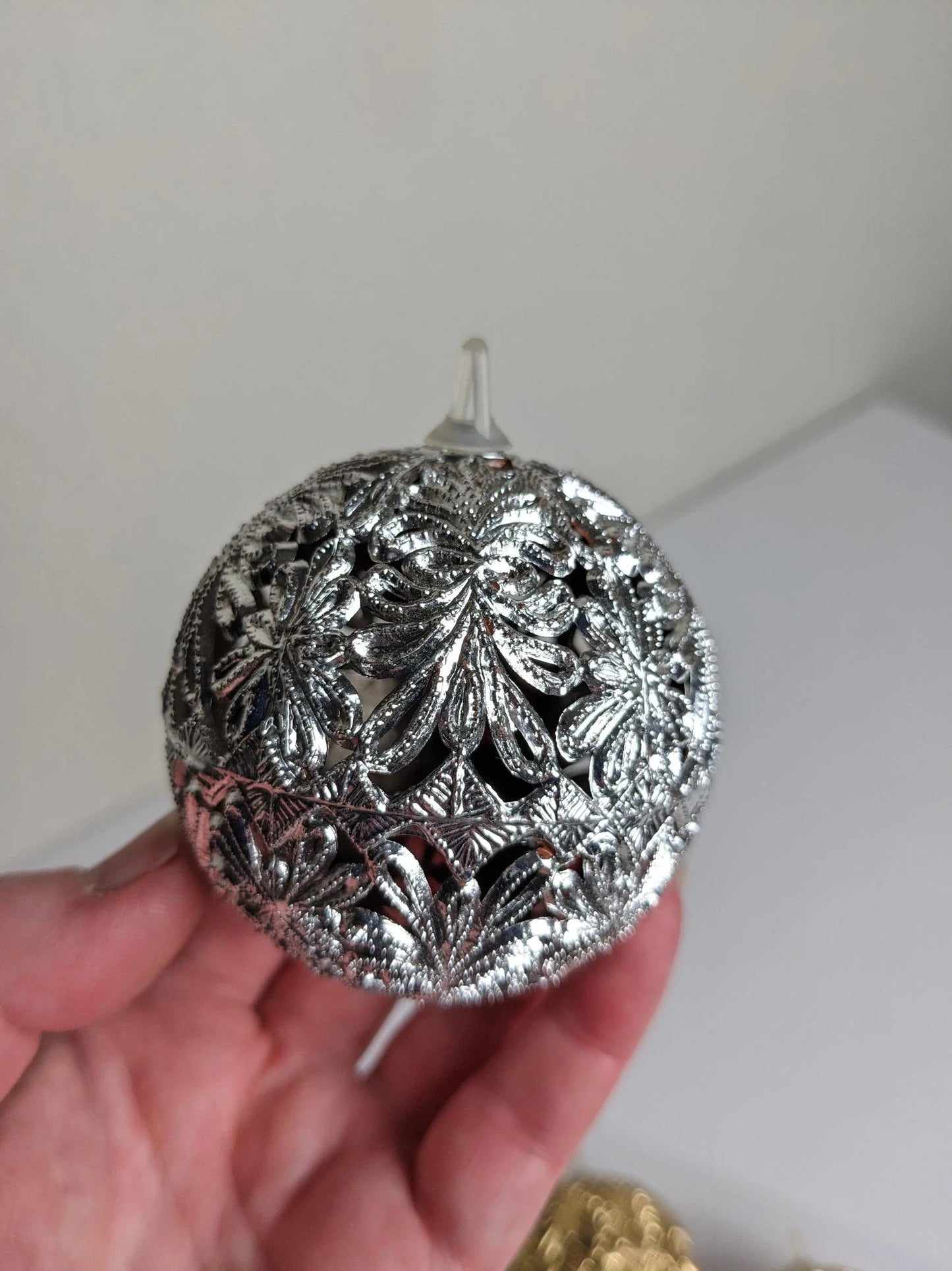 Shatterproof Vintage Filigree Christmas Ornaments