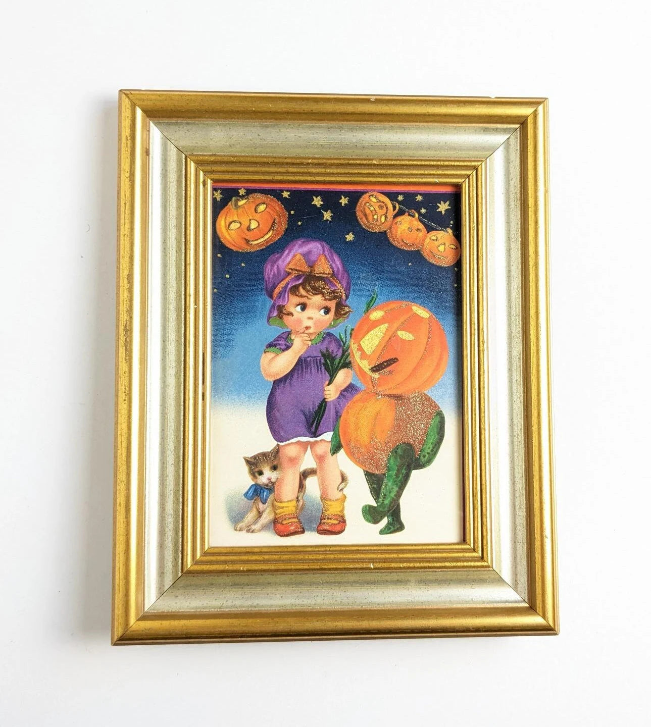 Vintage Halloween Framed Picture