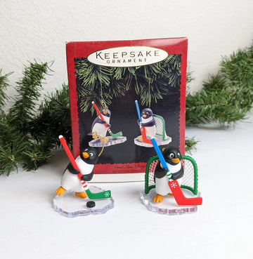 Vintage 1996 Hallmark Goal Line Glory Christmas Ornaments