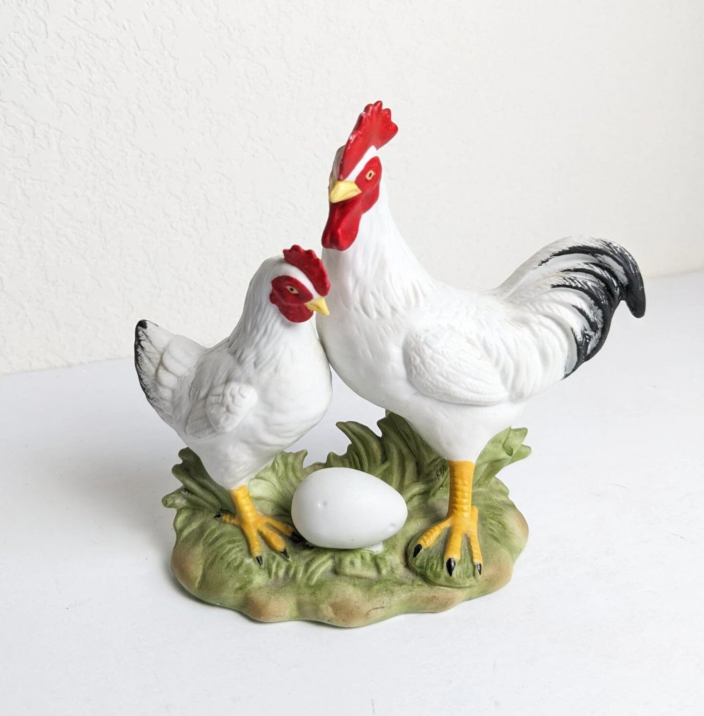 Vintage Homco Chicken and Rooster Figurine