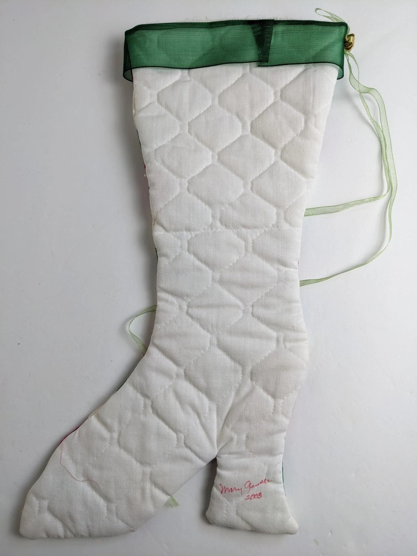 Quilted High Heel Christmas Stocking