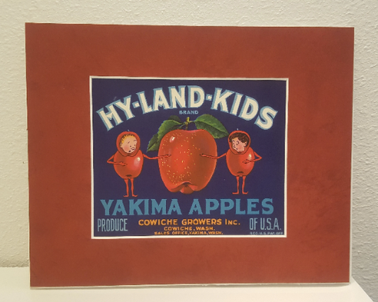 Vintage Hy-Land Kids Fruit Labels