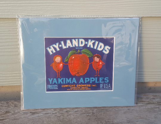 Vintage Hy-Land Kids Fruit Labels