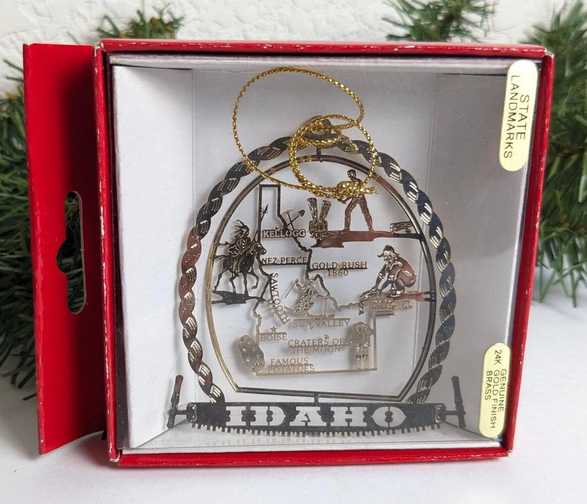 National Treasures Idaho State Christmas Ornament