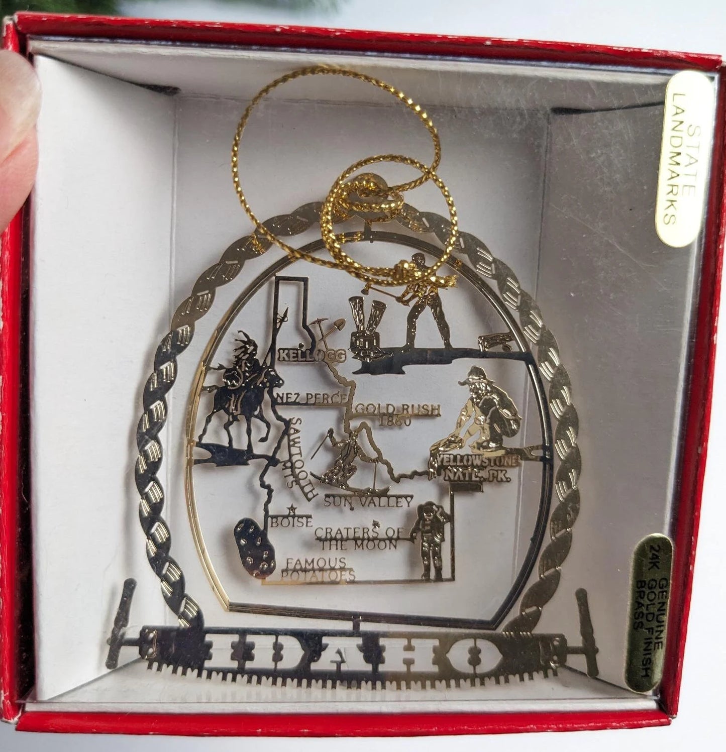 National Treasures Idaho State Christmas Ornament