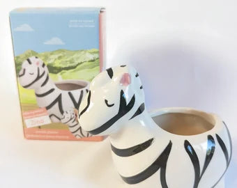 Ceramic Zebra Planter