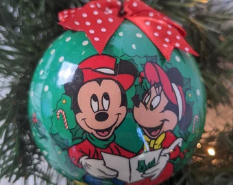 Vintage Mickey and Minnie Mouse Ornament