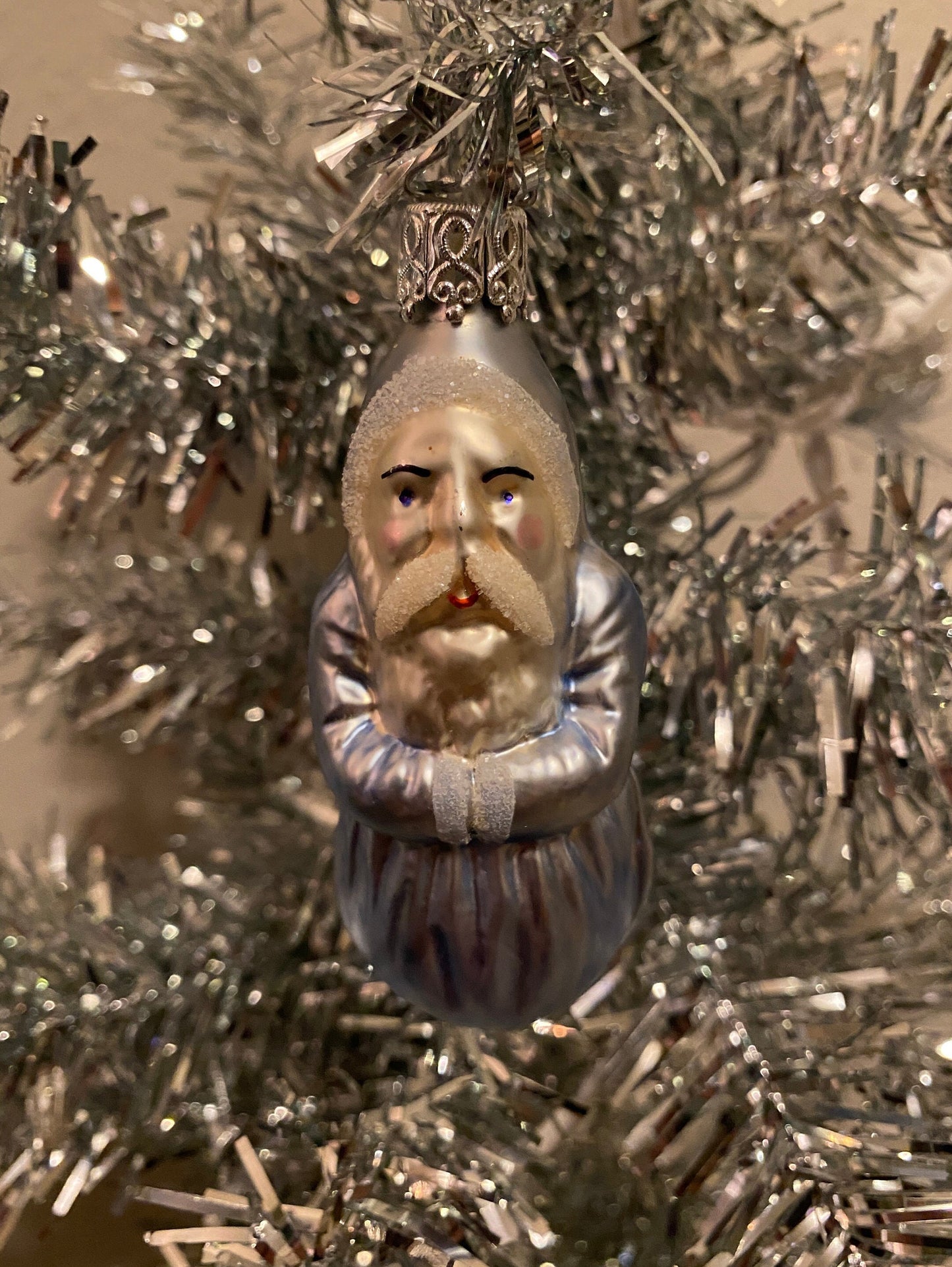 Vintage Inge Glas Santa Christmas Ornament