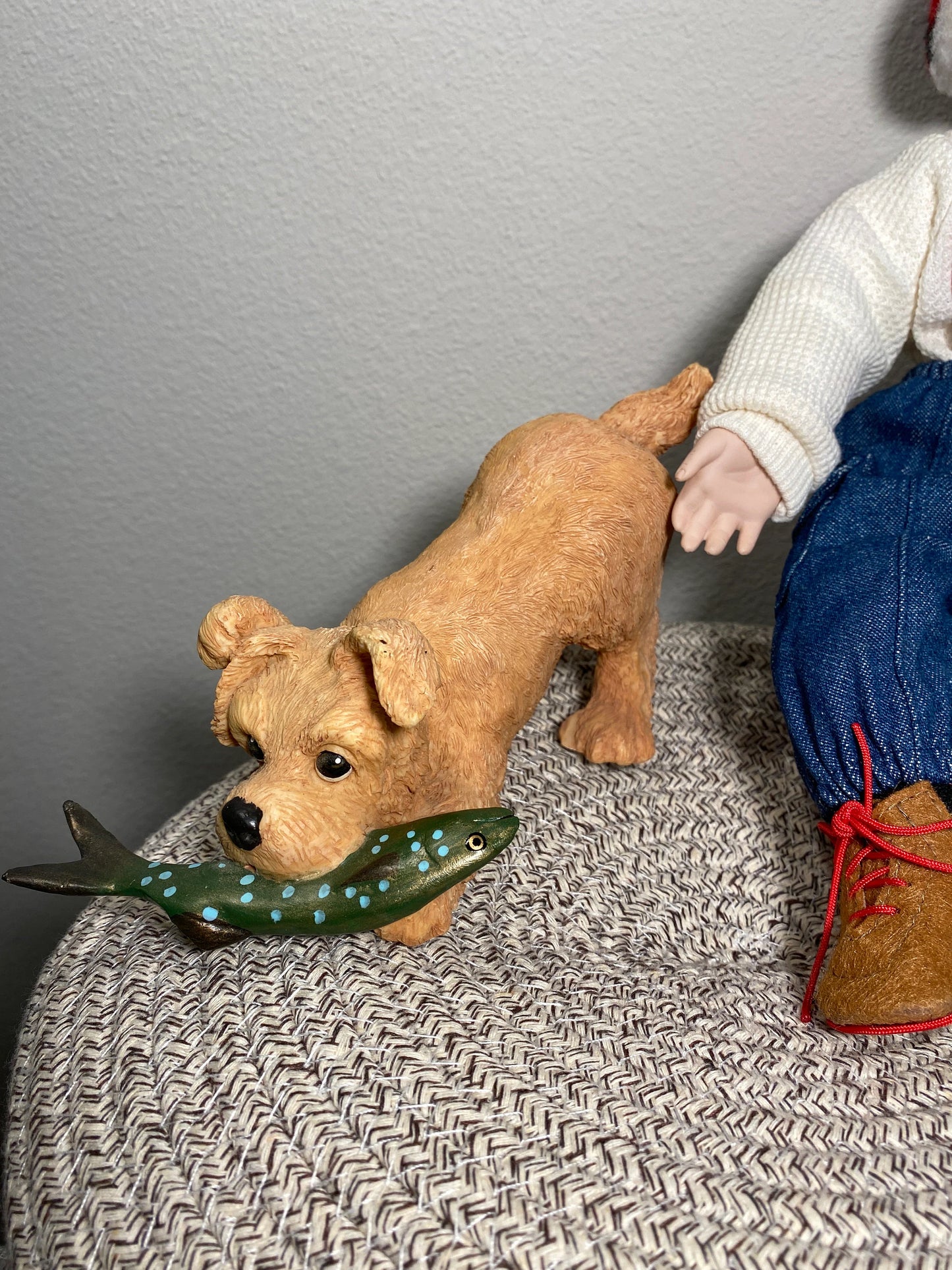 Vintage Fishin' Buddies Porcelain Doll