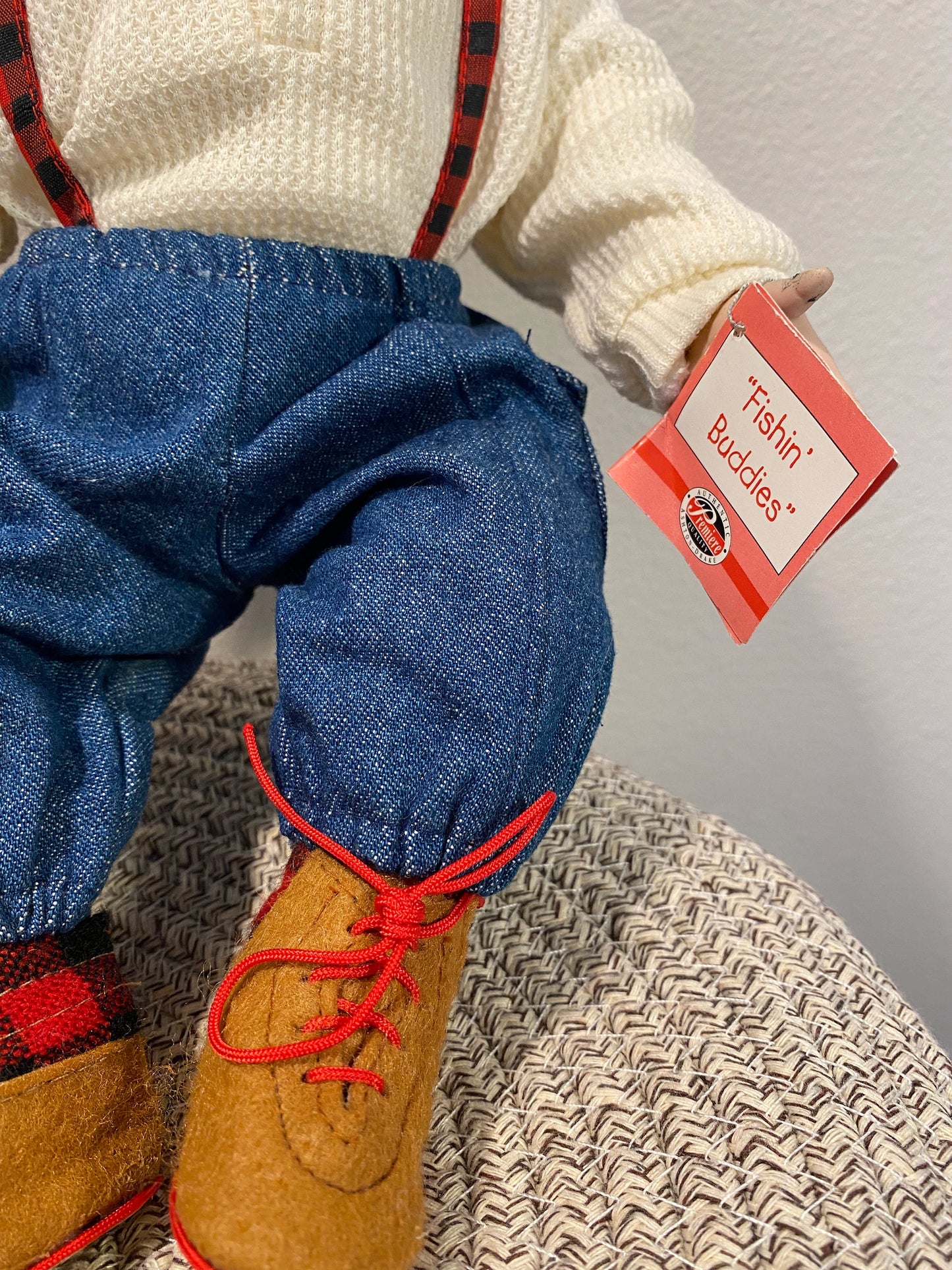 Vintage Fishin' Buddies Porcelain Doll